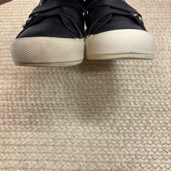 Frye Gia Moto Low Sneakers Women’s 7 Black Leather Buckle - Picture 12 of 14